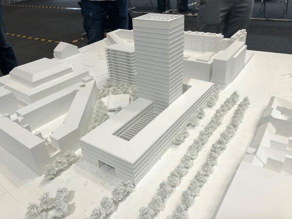 Modell des neuen Gebäudes